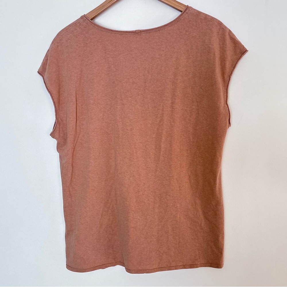 Everlane Boxy Vneck Shirt Size Large Hemp Organic Cotton Essential Basic Tee B54 - Picture 9 of 13